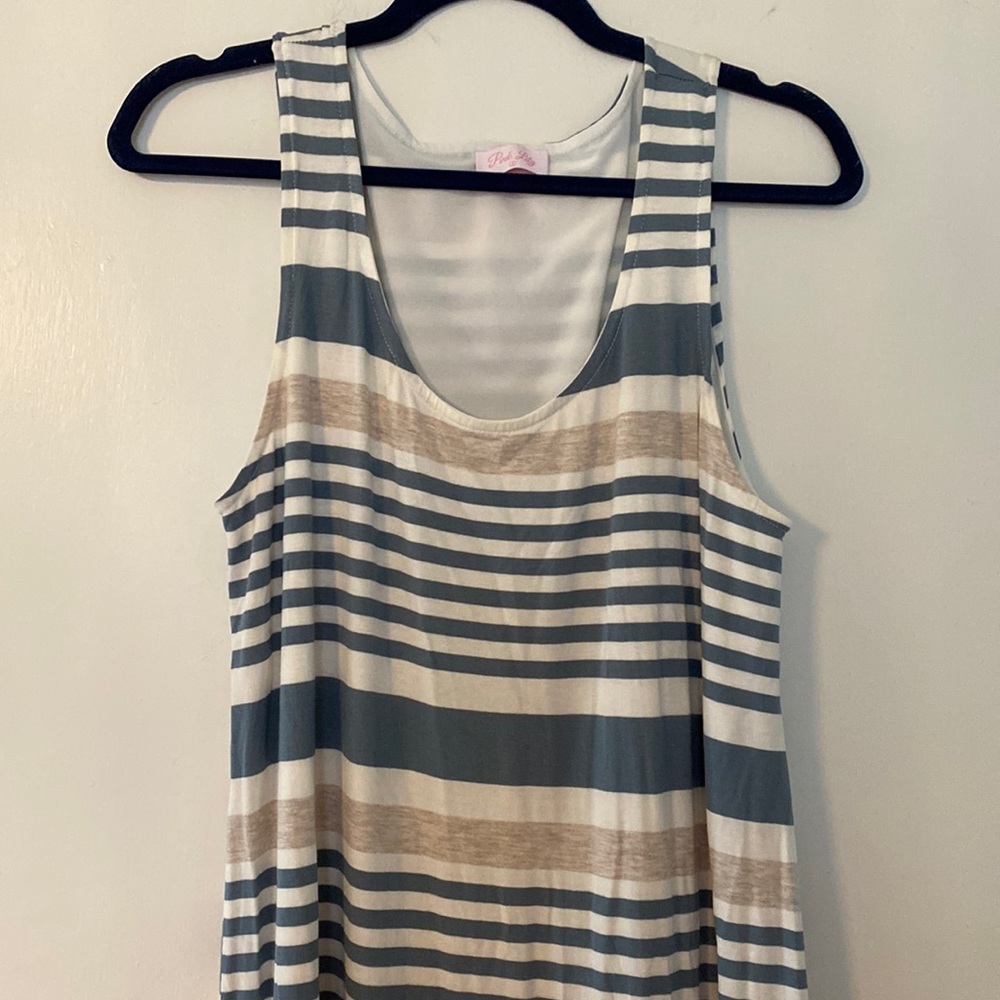 Pink Lily Striped Maxi Dress